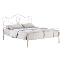 кованая двуспальная кровать 160х200 белая lili в Костроме
