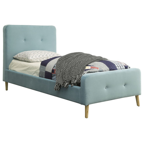 кровать button tufted flannelette blue 120х200 в Костроме