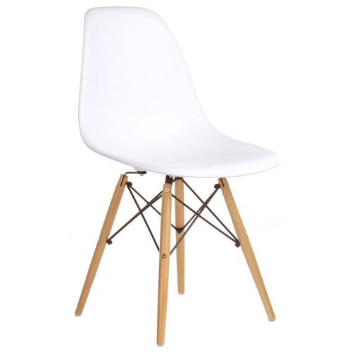 стул деревянный pc-015 белый (eames style) в Костроме