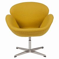 кресло swan chair желтое в Костроме