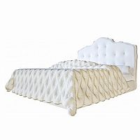 кровать двуспальная 160х200 белая из экокожи palace в Костроме