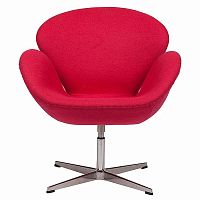 кресло swan chair шерсть красное в Костроме