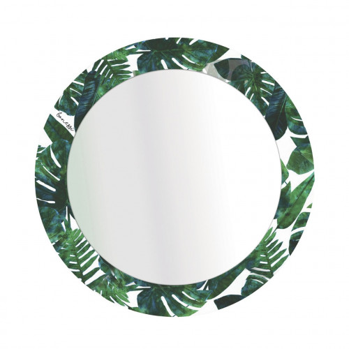 зеркало круглое в раме с принтом tropic в Костроме