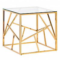 стол журнальный gold cube 55*55*55 см золотой, белый в Костроме