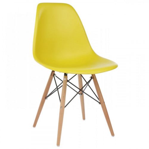 стул деревянный eames pc-015 yellow в Костроме