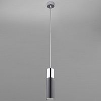подвесной светильник eurosvet double topper 50135/1 led хром/черный в Костроме