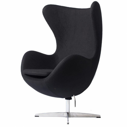 кресло egg chair кашемир черное в Костроме