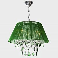 подвесная люстра eurosvet 3125/5 хром/зелёный strotskis в Костроме