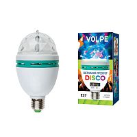 светодиодный светильник-проектор (09839) volpe disko uli-q301 03w/rgb/e27 white в Костроме