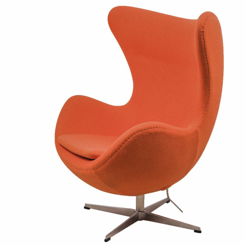 кресло egg chair шерсть оранжевое в Костроме