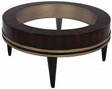 стол журнальный round низкий коричневый, прозрачный в Костроме