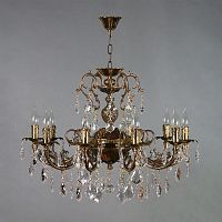 подвесная люстра ambiente alicante 8888/10 pb leaf crystal бронза в Костроме