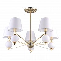 потолочная люстра eurosvet luna 70061/5 золото белая в Костроме