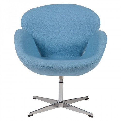 кресло swan chair шерсть голубое в Костроме