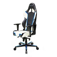 кресло геймерское dxracer racing черно-бело-синее в Костроме