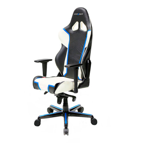 кресло геймерское dxracer racing черно-бело-синее в Костроме