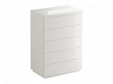 комод kristal 5 ящиков белый глянец в Костроме