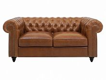 диван chester classic двухместный прямой коричневый в Костроме