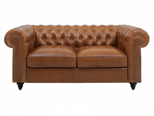 диван chester classic двухместный прямой коричневый в Костроме