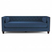 диван chesterfield florence трехместный прямой синий в Костроме