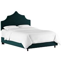 кровать двуспальная 160х200 зеленая camille light peacock velvet в Костроме