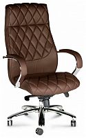 кресло для руководителя norden chairs бонд, обивка: искусственная кожа, цвет: экокожа темно-коричневая в Костроме