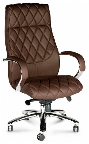 кресло для руководителя norden chairs бонд, обивка: искусственная кожа, цвет: экокожа темно-коричневая в Костроме