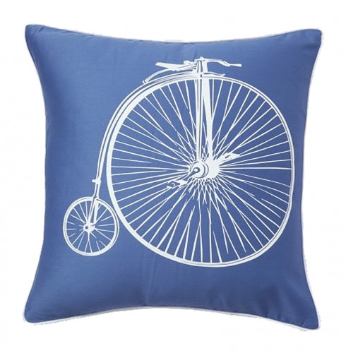 подушка с ретро-велосипедом retro bicycle blue в Костроме
