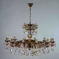 подвесная люстра ambiente leon 2128/12 pb tear drop бронза в Костроме