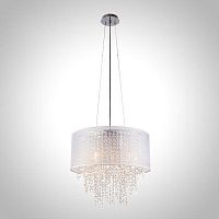 подвесная люстра eurosvet grace 10070/5 хром/белый strotskis в Костроме