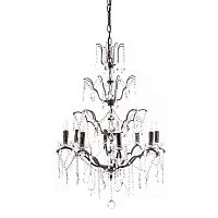 люстра maria theresa grande 8 lamps чёрная, прозрачная в Костроме