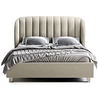 кровать двуспальная 180х200 серая tulip в Костроме