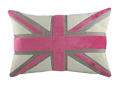 подушка с британским флагом pink velvet в Костроме