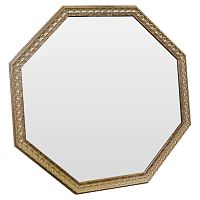зеркало восьмиугольное золотое с резьбой golden light в Костроме