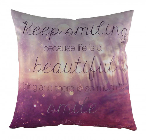 подушка с принтом keep smiling в Костроме