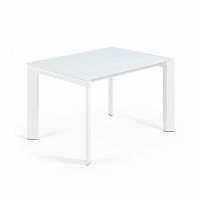 стол обеденый atta 120(180)x80 с белым стеклом от la forma (ex julia grup) в Костроме