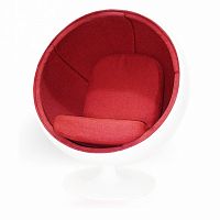 кресло ball chair бело-красное в Костроме