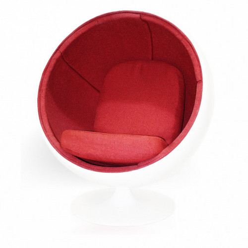 кресло ball chair бело-красное в Костроме
