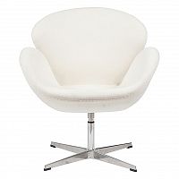 кресло swan chair белое в Костроме