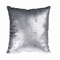 подушка с пайетками серебристо-серая 45*45см в Костроме