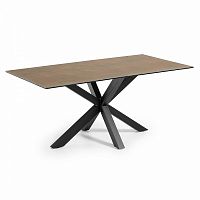 стол arya 180x100 черный, фарфоровый corten c409k10 от la forma (ex julia grup) в Костроме