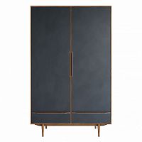 шкаф двустворчатый bruni black с двумя ящиками в Костроме