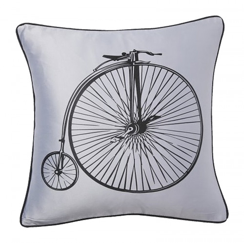 подушка с ретро-велосипедом retro bicycle grey в Костроме