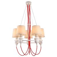 подвесная люстра arte lamp sergio a3325lm-5wh белая в Костроме
