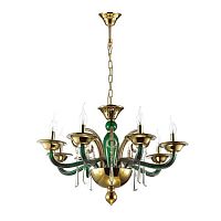 дизайнерская подвесная люстра odeon light rocca 3926/8 золото в Костроме