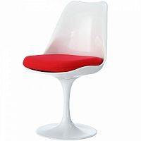 стул eero saarinen style tulip chair красная подушка в Костроме