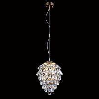 подвесной светильник crystal lux charme sp3+3 led gold/transparent в Костроме