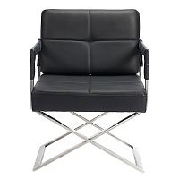 кресло aster x chair кожа черное в Костроме
