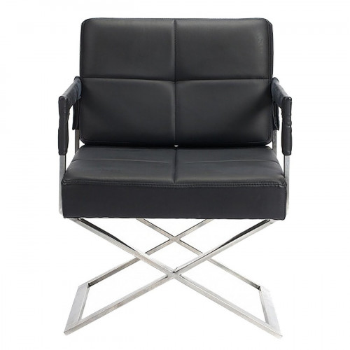 кресло aster x chair кожа черное в Костроме