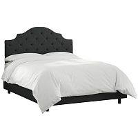кровать двуспальная 180х200 черная с каретной стяжкой henley tufted black в Костроме